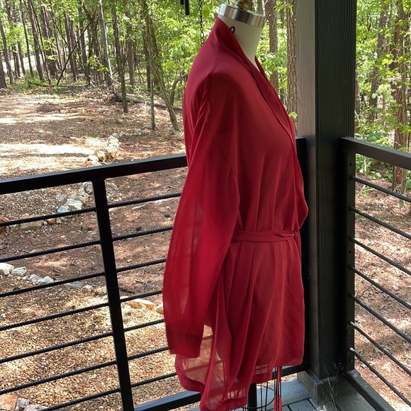 Vintage Victoria Secrets chiffon red robe - Picture 2 of 3
